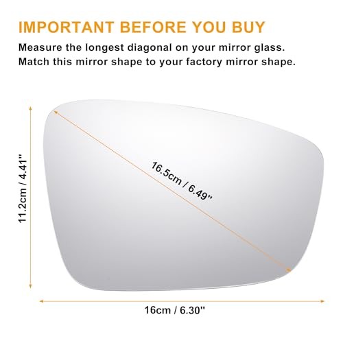 Pair Car Rearview Left Right Side Mirror Glass Replacement W/Backing Plate