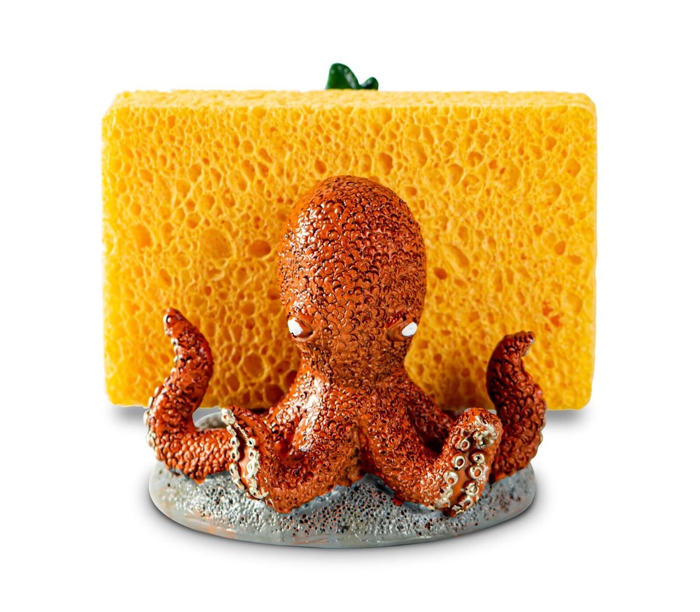 Octopus Sponge Holder For Kitchen Sink Sponge Holder Cute Kitchen Sponge Hold...