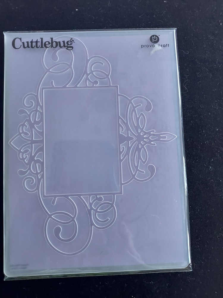 Cuttlebug Provo Crafts MIRROR  FRAME 4-1/4" X 6"  Embossing Folder -Used