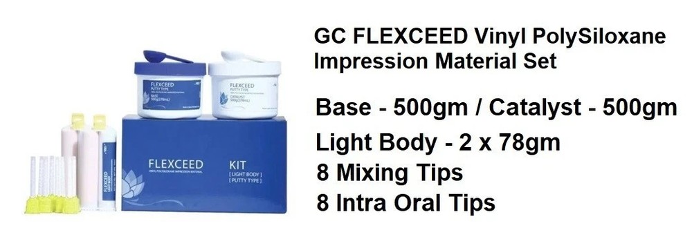 GC DENTAL FLEXCEED VPS IMPRESSION MATERIAL BASE CATALYST PUTTY WITH LIGHT BODY