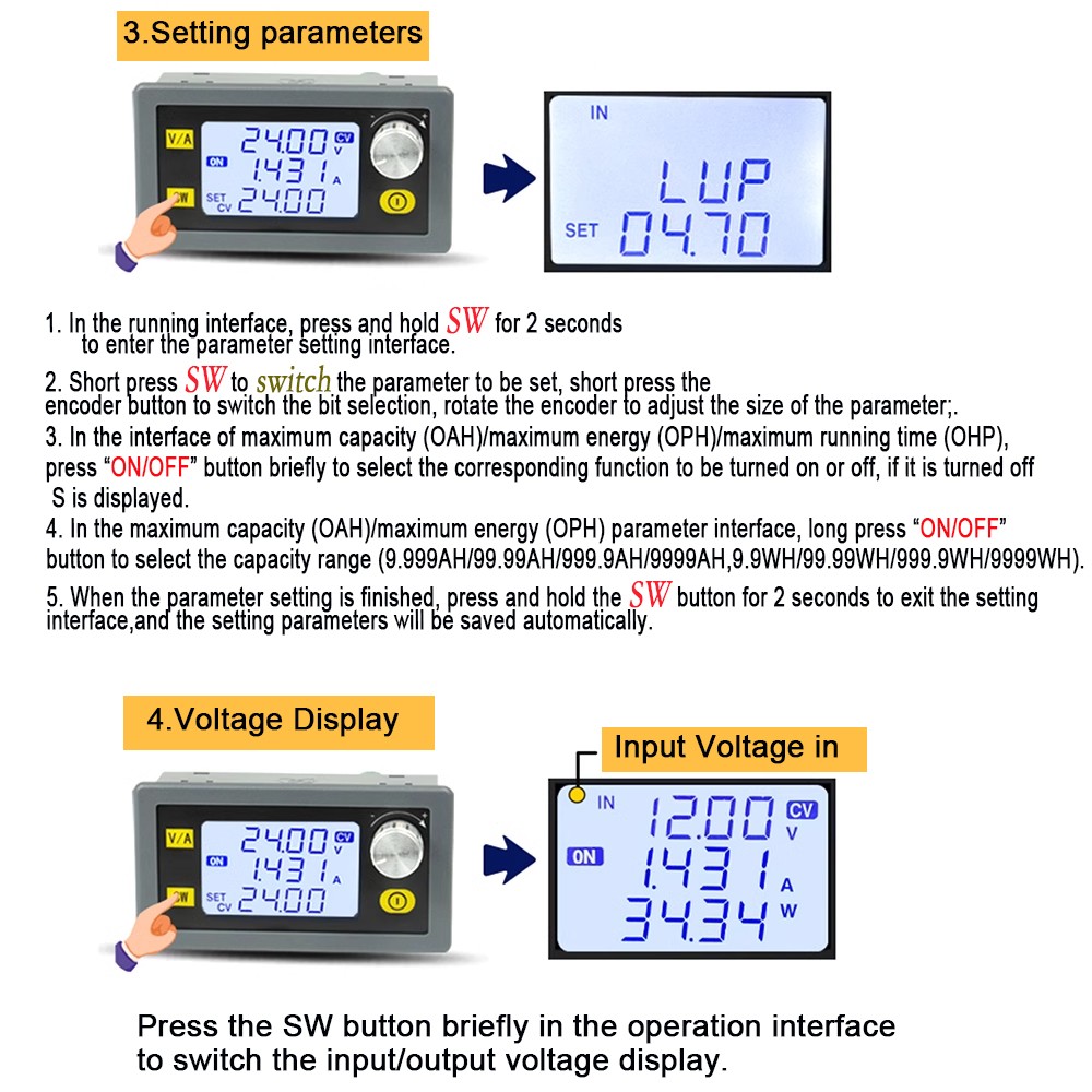 Portable Adjustable Voltage DC Power Supply For Parkside 20V Lithium Battery