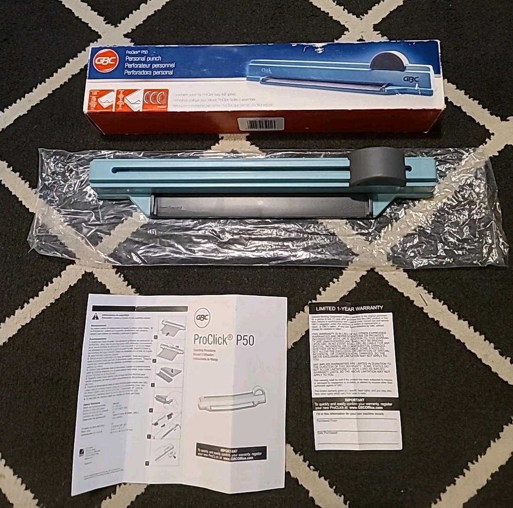 GBC Proclick P50 Personal Punch Proclick - 110 Sheet[s] Manual Binding Machine