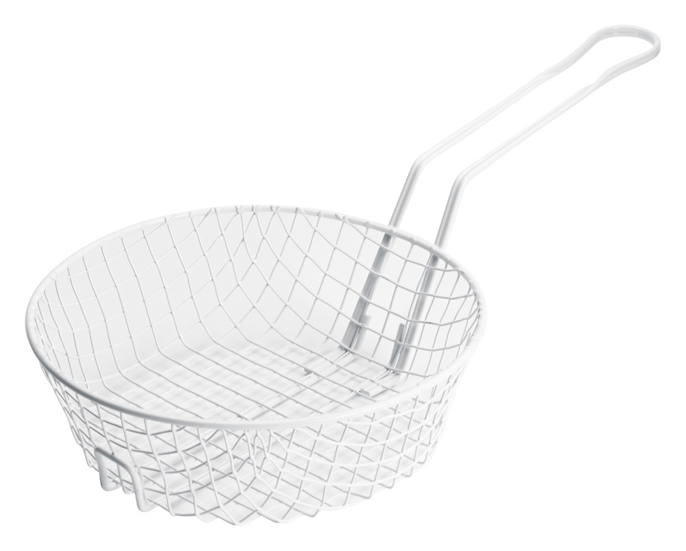 10" Breading Basket, Coarse Mesh, White Plastic Coating (12 Each)
