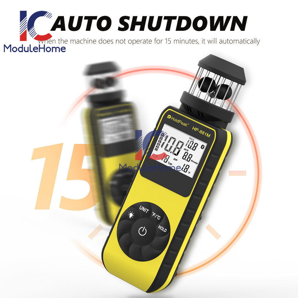 Digital Cup Anemometer Compass Measure Wind Temperature 360°Rotating + Backlight