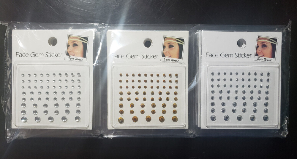 Eyes World Face Gem Sticker Set