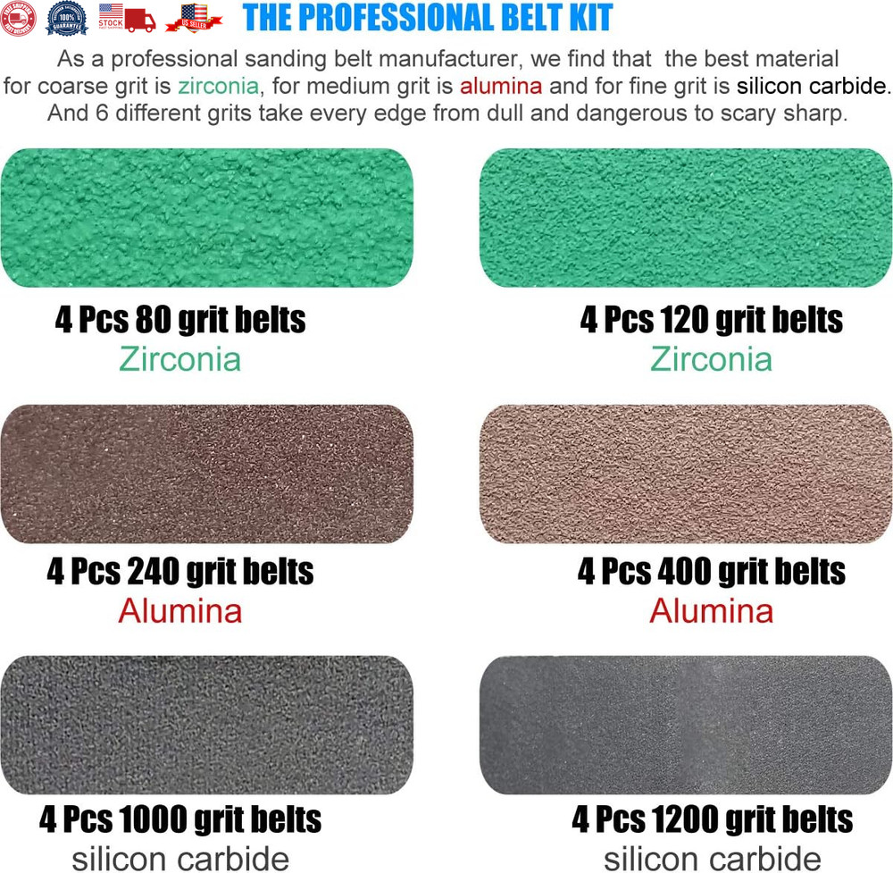 24-Piece Replacement Knife Sharpener Belts for Work Sharp Ken Onion Edition New