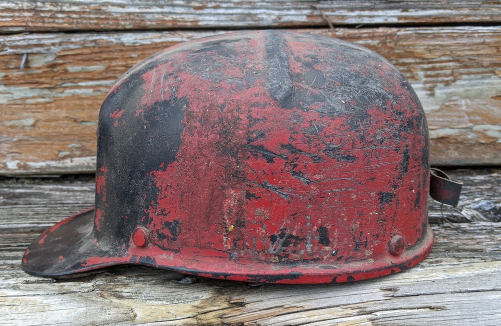 VTG MSA Comfo-Cap Protective Miners Helmet Black Red