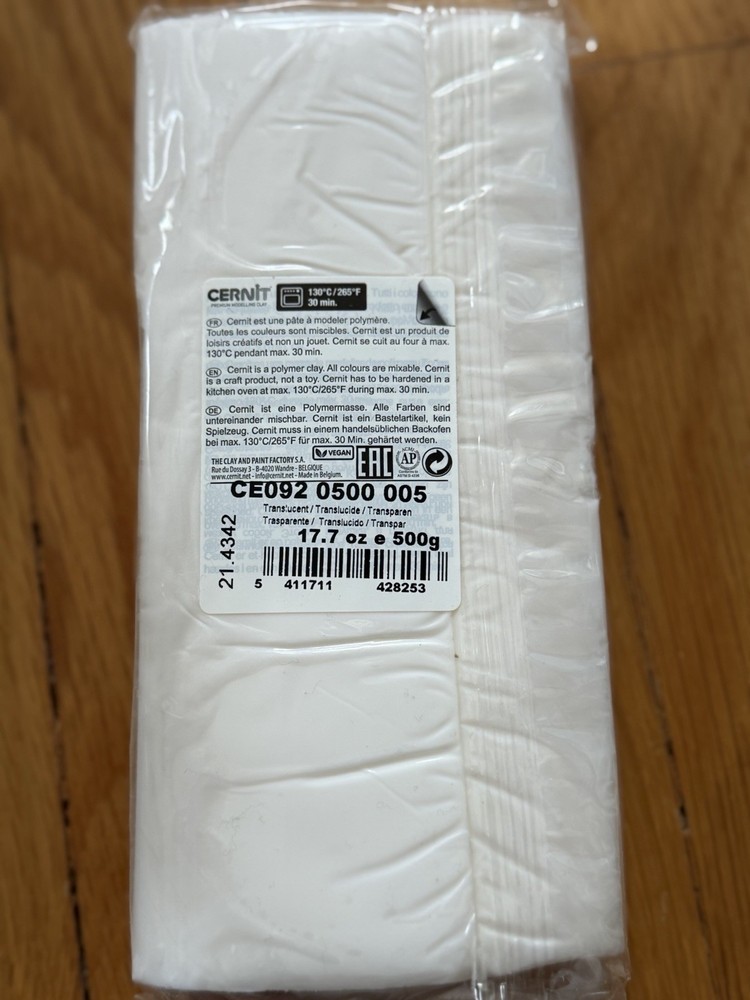 500g Cernit Translucent Modeling Clay