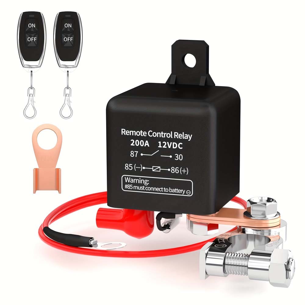 Anti-Theft Remote-Controlled Wireless 12V 200A Anti-Theft Remote Kill Switch Kit