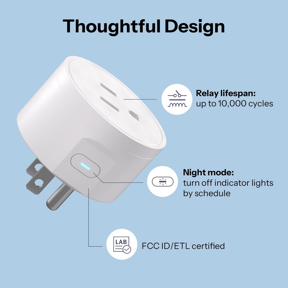 4x SONOFF Wifi Smart Plug 15A Timer Schedule Matter Smart Outlet Wireless Socket