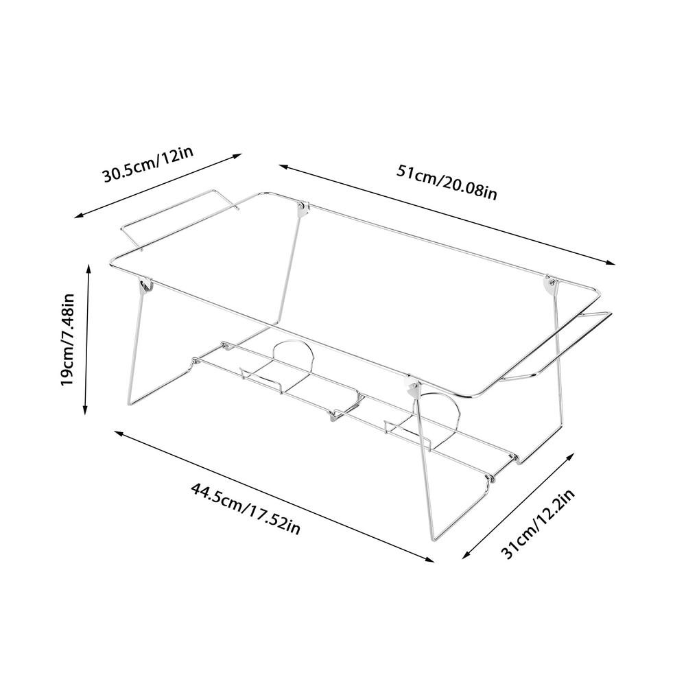 12pcs Foldable Chafing?Wire Racks Full Size Catering Buffet Stand Serving Tray
