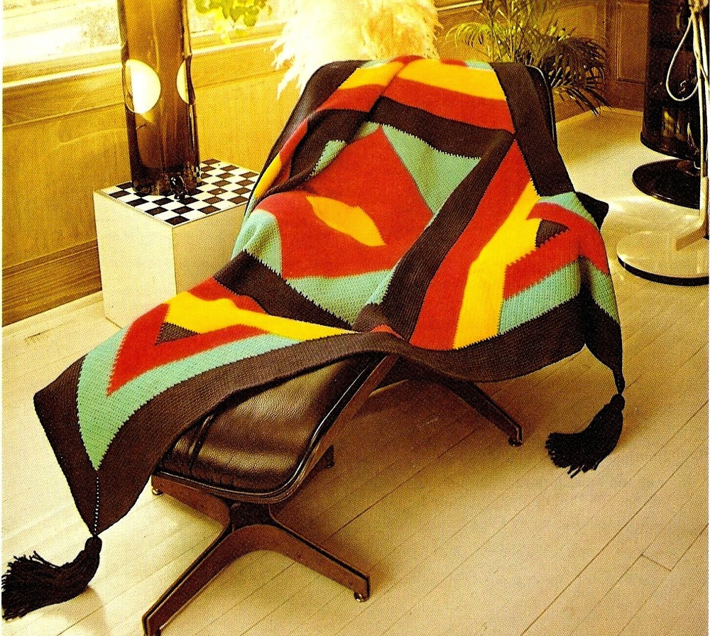 BOLD Geometric Afghan/Crochet Pattern INSTRUCTIONS ONLY
