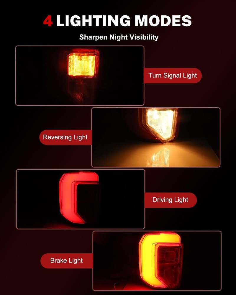 LED Tail Lights Compatible with Fo-rd Explorer 2020-2023, Right/Passenger Sid...