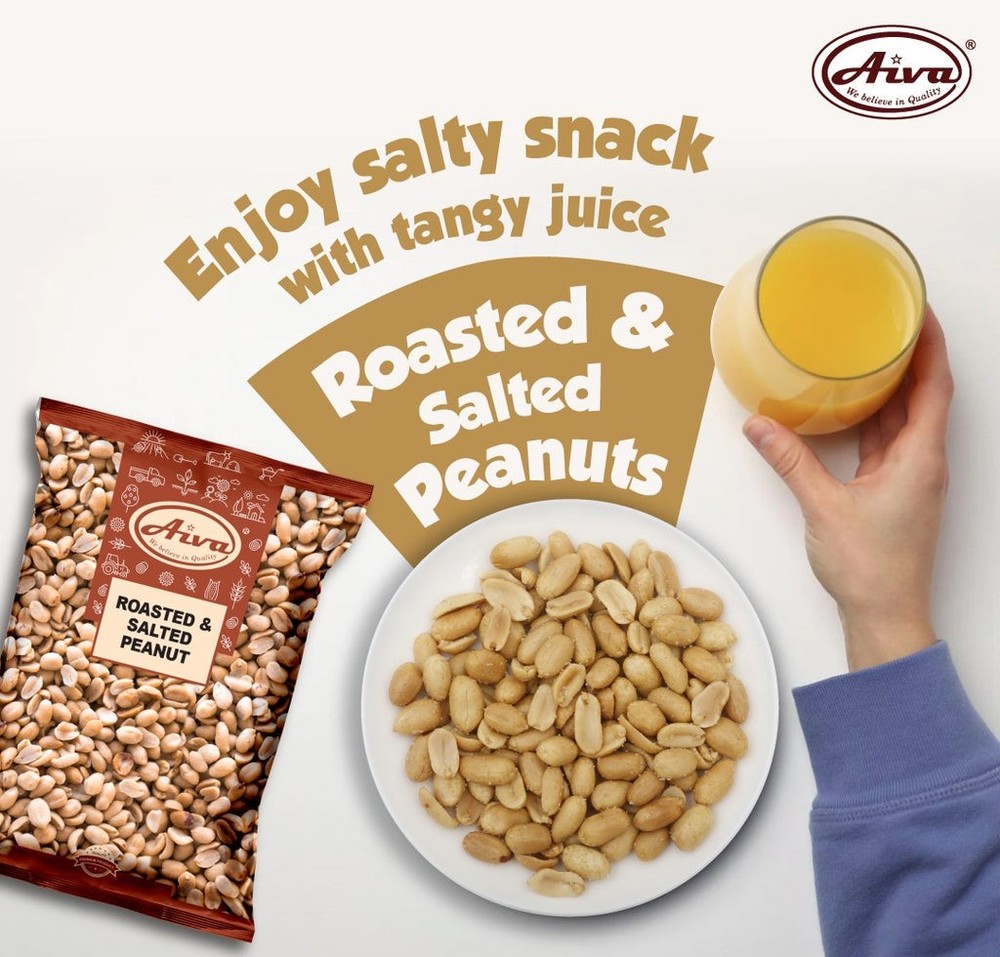 Aiva Roasted & Salted Peanuts 30 LB Bulk | Perfect for Snacking & Cooking