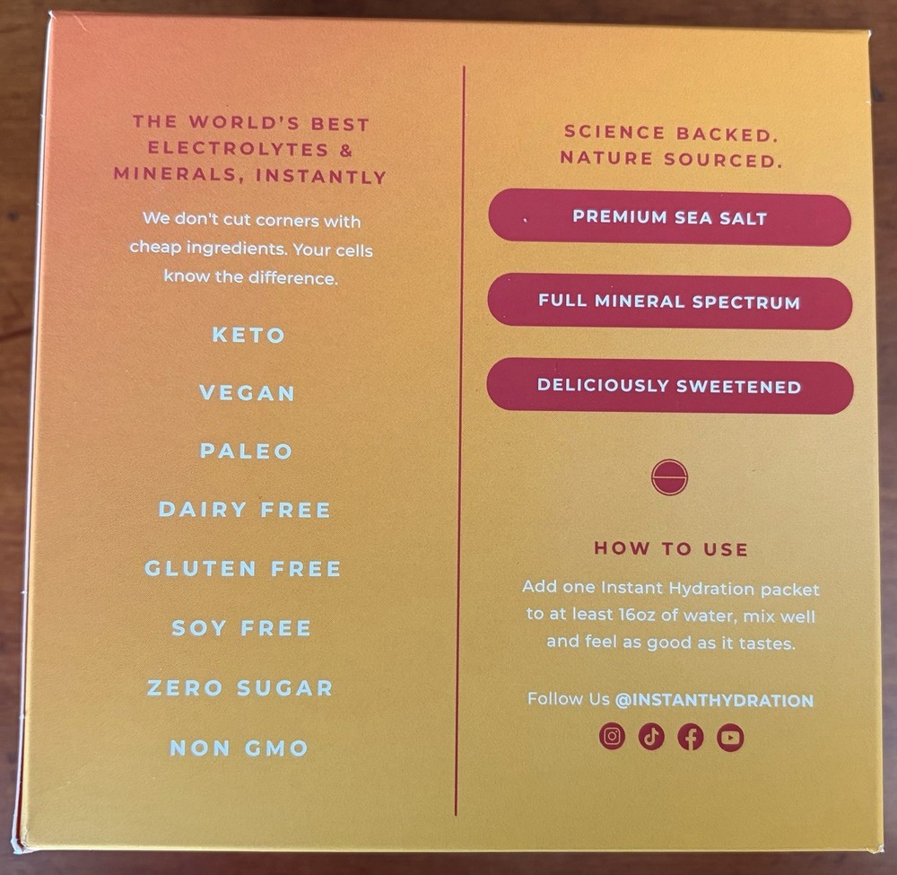 Instant Hydration ~ Max Holloway, 12 Pack~ Mango Pineapple Hydration Electrolyte