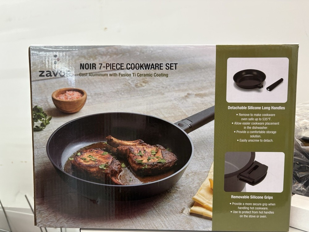 Noir 7 Piece Cookware Set -zavor