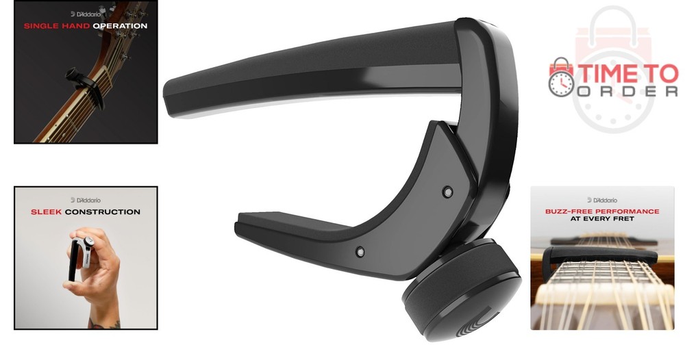 Guitar Capo Adjustable Silver Rubber For Acoustic Electric Classical 12-String