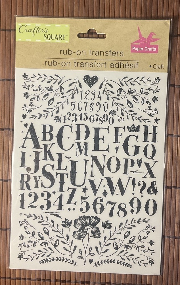 Crafter’s Square Rub On Transfers - Letters & Numbers