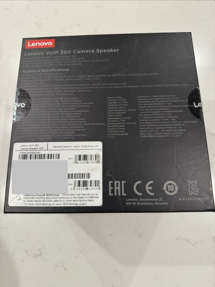 Lenovo VOIP 360 Conference Camera Speaker