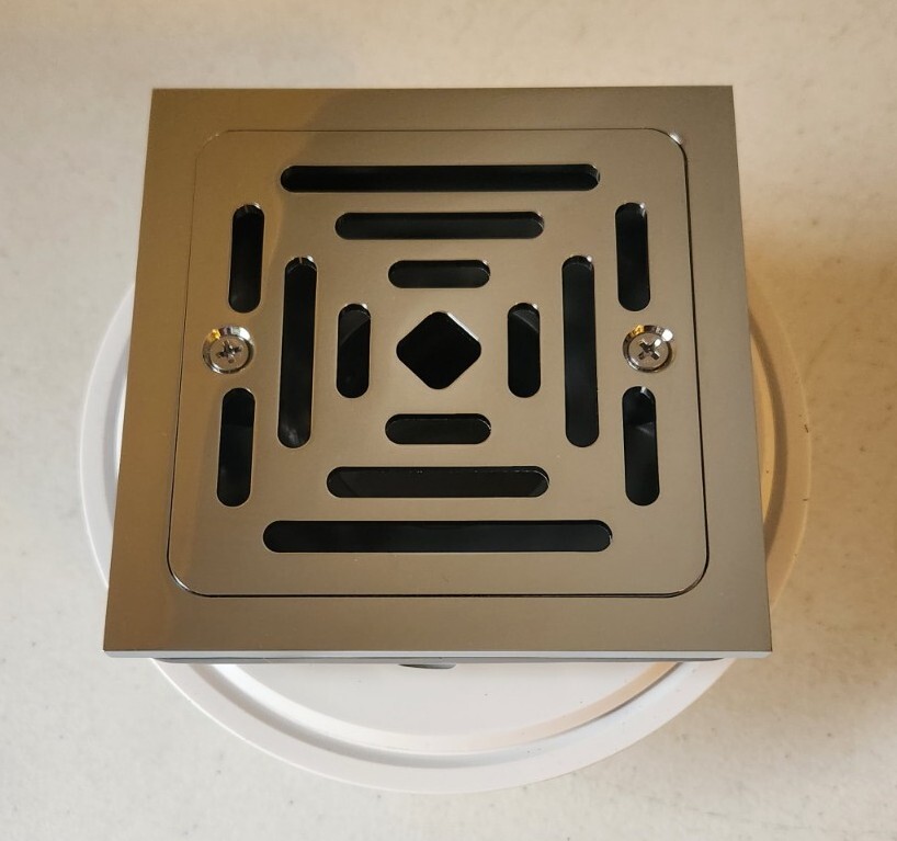 Signature Hardware SH607CP Adelphi 4-1/2" Pattern Grate Linear Shower Drain
