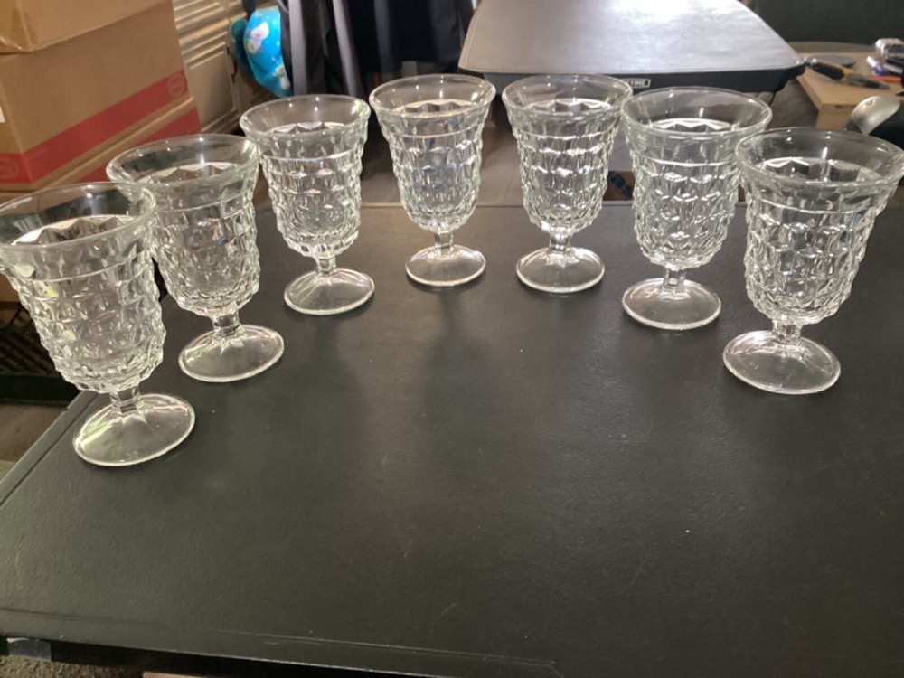 (7) assorted Steamed Drinking Glasses
