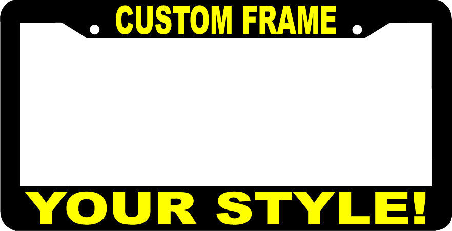 CUSTOM PERSONALIZED YELLOW LETTERS customized vanity License Plate Frame USA