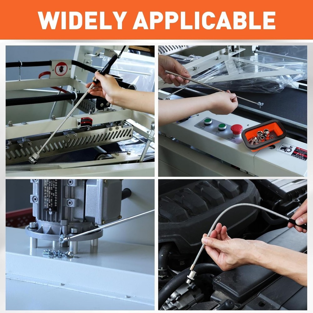 4 - PIECE Magnetic Pickup Tools Kit | Extendable Telescoping Magnet Pick up Tool