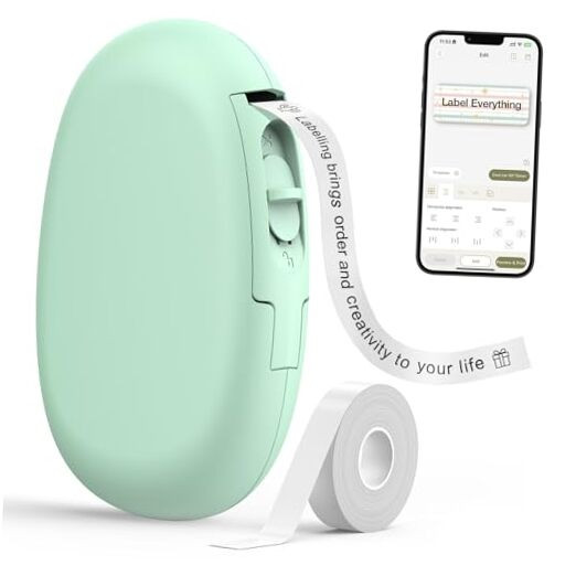E10 Bluetooth Label Maker Machine with Tape, Continuous Waterproof Label,