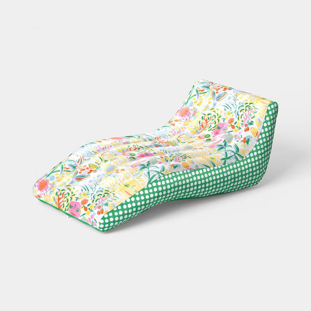 Vacation Oversized Lounge Float Yellow/Green - Roller Rabbit