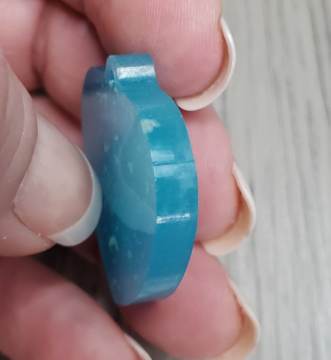 Resin Pet Collar Charm Zipper Pull Blue Heart
