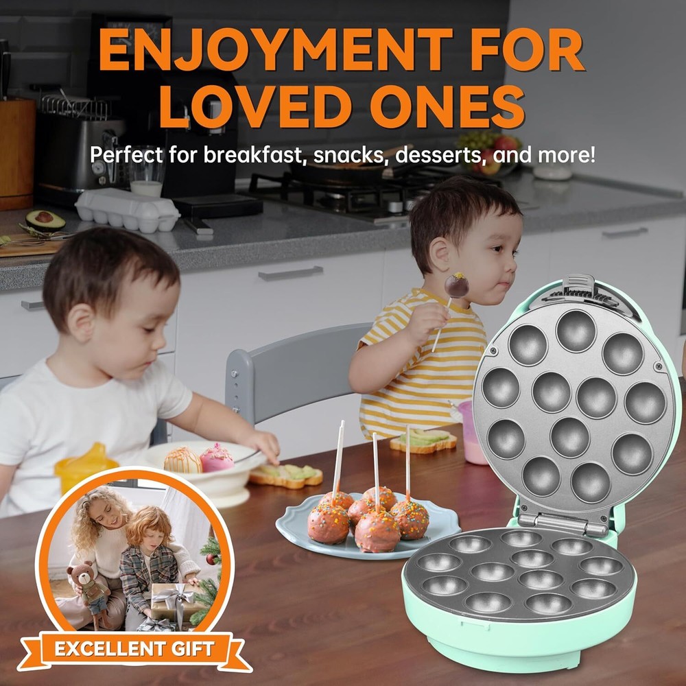 Cake Pop Maker Machine Set with Cake Pop Stand,Sticks & Fork Tool,12 Cake Pops