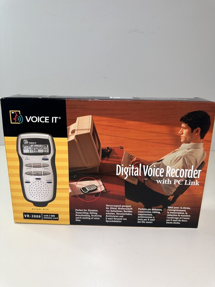 Voice It Digital Voice Recorder With PC Link VR-2000