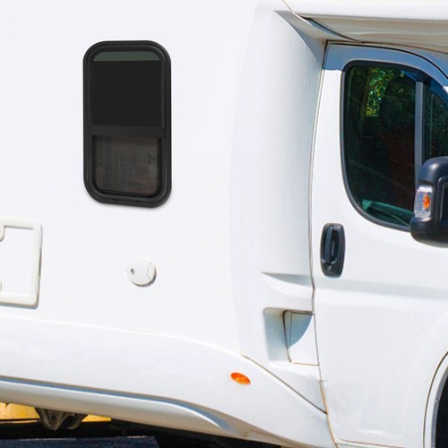 2Pcs RV Rectangular Window Vertical Slide Window Venting Window w/Trim Rings