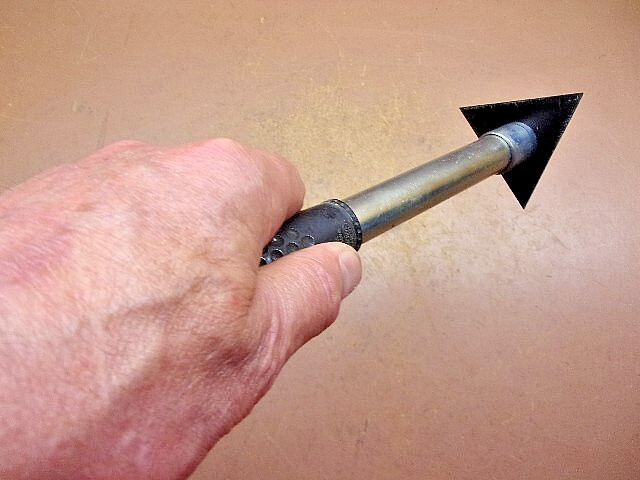 Hunt Wilde USA Paint Woodworking Triangular Scraper 10" Long Barely Used Sharp