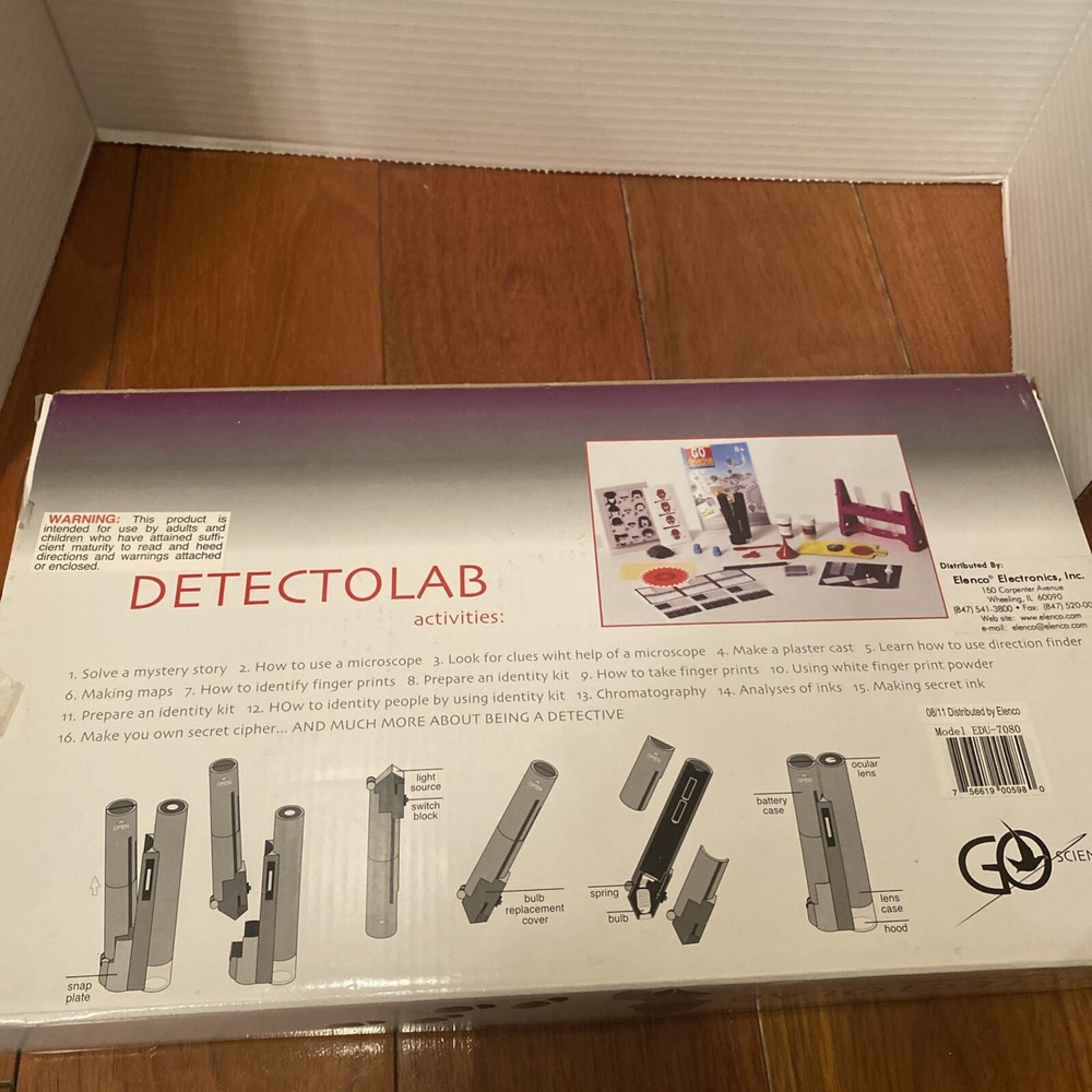 Detectolab Go Science Scientific Detecting Methods For Ages 8+ ELenco
