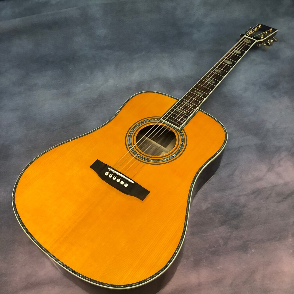 41 "D Series Solid Wood Polished Surface Yellow Acoustic Guitar