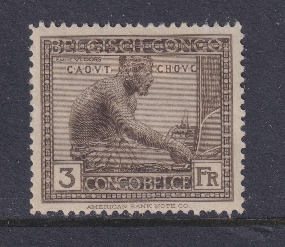 BELGIAN CONGO, 1923 3f. Rubber Worker, lhm.