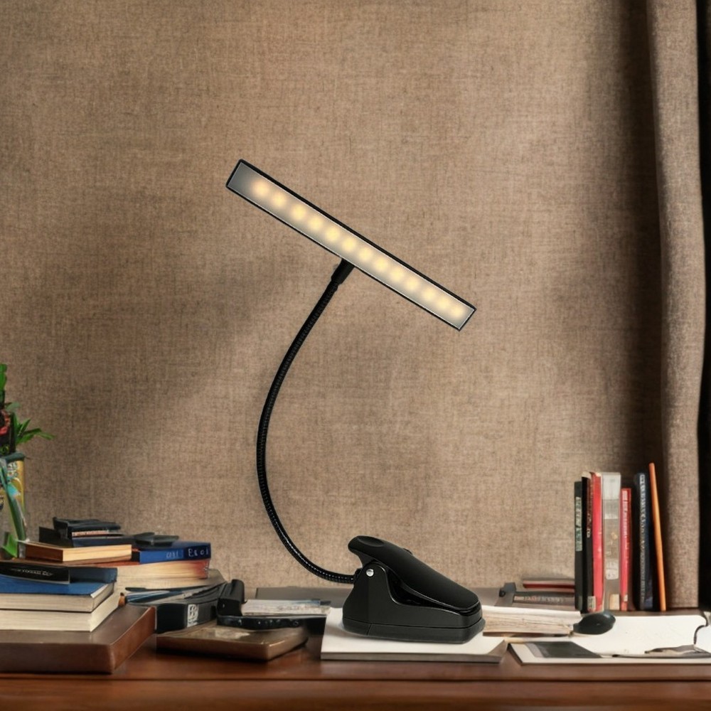 Rechargeable 26LED 3 Mode Music Stand Light Clip-on Reading Light With USB Cable