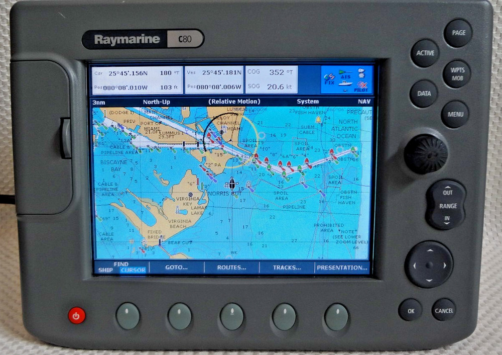 RAYMARINE C80 E02020 GPS CHART PLOTTER FISHFINDER RADAR MFD DISPLAY UNIT