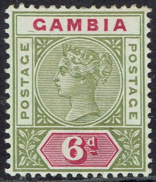 GAMBIA 1898 QV KEY TYPE 6D