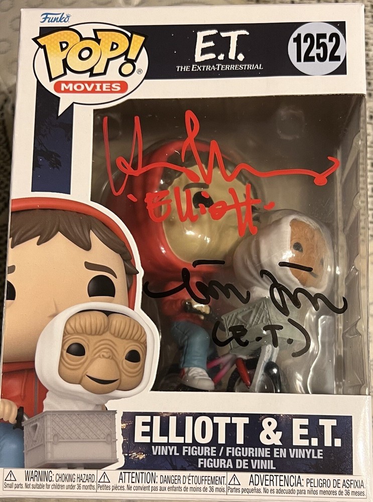 Henry Thomas￼ & Matthew DeMeritt Signed Autographed Funko Pop E.T.  JSA