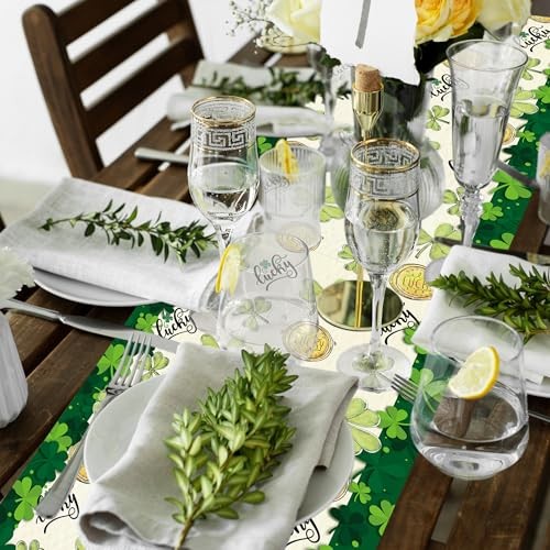 8Pcs St Patricks Day Table Runner Disposable Table Runner 4 Types St Patricks
