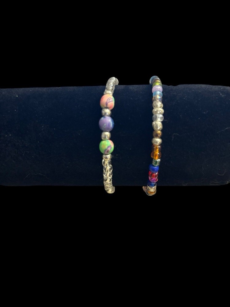 Handmade Beaded Stretch Bracelets Multicolor 0221