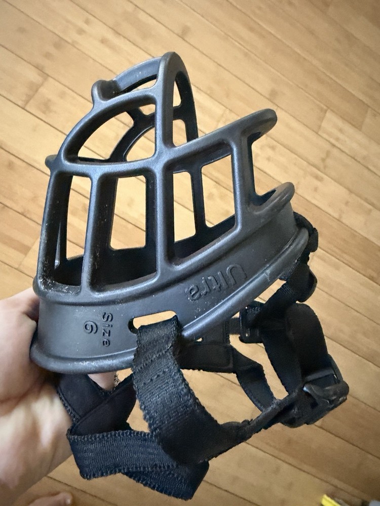 Baskerville Ultra Dog Muzzle Size 6 Black Adjustable Humane Basket Muzzle