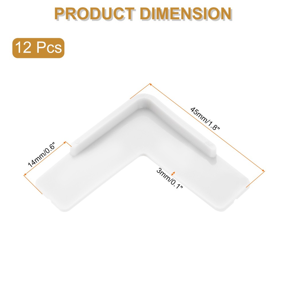 Corner Protectors 12Pcs Table Corner Protectors(Star-shaped, White)