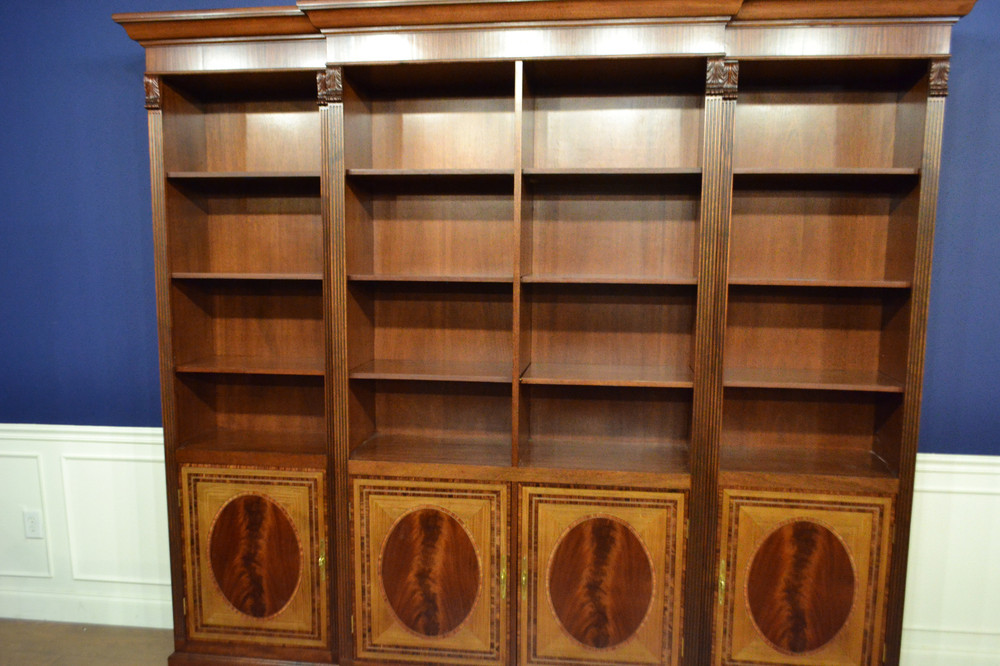 Leighton Hall Large Traditional Mahogany Bookcase