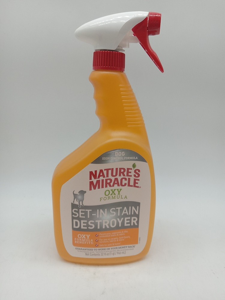 NATURE'S MIRACLE 32oz OXY SET IN STAIN REMOVER.   131