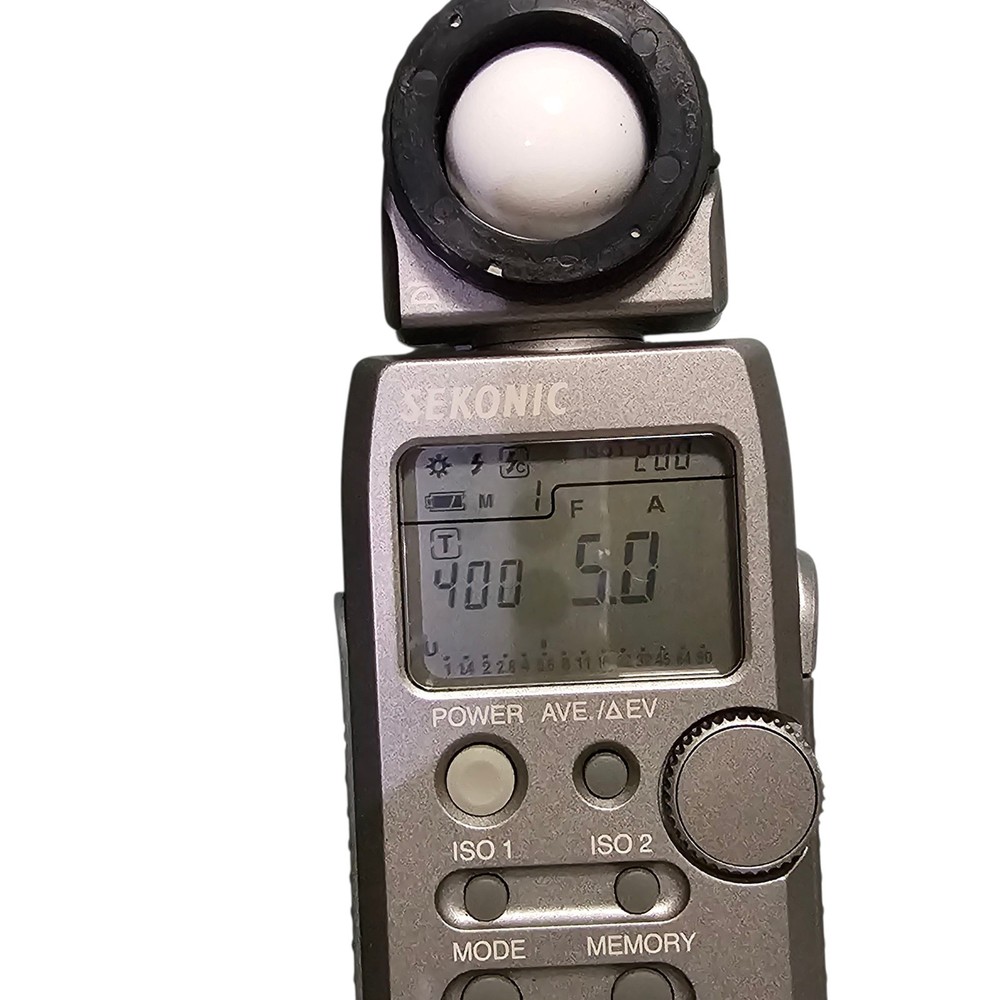 Sekonic Flash Master Digital L-358 Camera Light Meter Module Strap Case