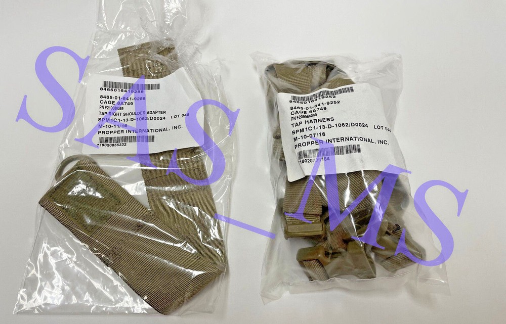 W2 OCP TAN TACTICAL ASSAULT PANEL TAP SHOULDER STRAPS & RIGHT ADAPTER ASSEMBLY