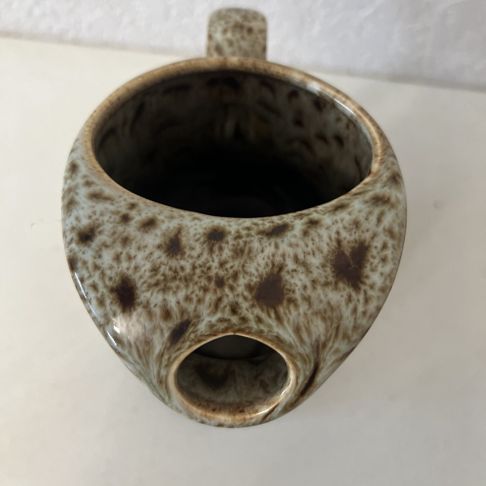 Vintage Brown Drip Glazed Pitcher- 9.5” Tall